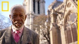 NotreDame de Paris  quand Morgan Freeman découvrait la Sainte Couronne [upl. by Wieren561]