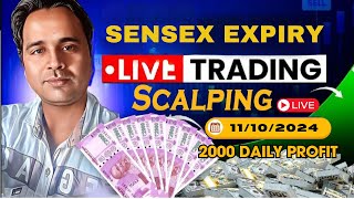 zero hero sensex  11 October 2024 Live Trading  Live Intraday Trading livetrading nifty50 [upl. by Notxarb]