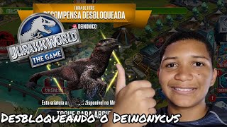 Desbloqueando o Deinonycus no Fúria de Titãs  Jurassic World The Game [upl. by Ing]