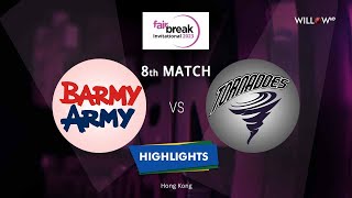 Highlights 8th Match Barmy Army vs Tornadoes 8th Match  BAR vs TOR [upl. by Yreneh]