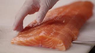 How to Portion Salmon Fillets [upl. by Aneej]