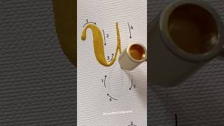 Lettering Y with Fluid Writer Pen  Calligraphy Tutorial for Beginners shorts nhuandaocalligraphy [upl. by Ennovihc]