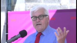 FrankWalter Steinmeier in Hameln Abrechnung mit Merkel [upl. by Sherborne624]