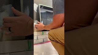 Easy niche prep and install using hydroblok foam and QEP tile trim square tile diy construction [upl. by Alphard]