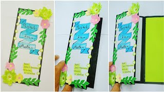 How To make A Handmade AESTHETIC BROCHURE For School ProjectFront Page Design With Design Ideas [upl. by Deane]