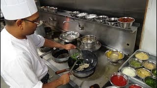 Wok Stir Fried Veg Hakka Noodles Recipe IndoChinese Street Food at Hakkaland Restaurant London [upl. by Sirrad]