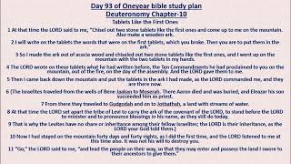 Oneyear Bible Reading Plan Day 93 Deuteronomy9amp10 Psalms93amp94 John19  God is in Control [upl. by Parker]