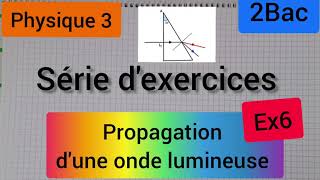 les ondes lumineuses série dexercices ex 6 2bac الموجات الضوئية الثانية بكالوريا [upl. by Dranel]