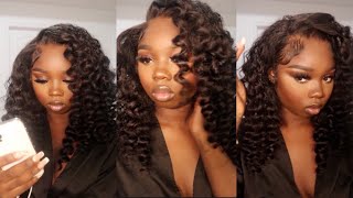 Super Easy Big Fluffy Curls With a Curling Wand Watch Me Install amp Review ft Unice hair [upl. by Allebasi]