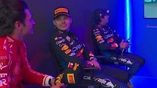 Verstappens reaction to Sainz overtake on Russell  Bahrain GP Cooldown room [upl. by Adiaroz]