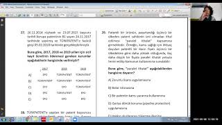 2019 patent vekilliği sınav soruları çözümler 2532 sorular [upl. by Atiniv]