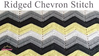 Super Easy Crochet  Ridged Chevron  Zig Zag Stitch step by step [upl. by Malachi890]