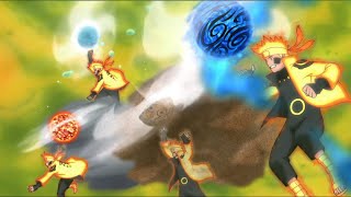 Naruto Uses Unique Bijuus Multiverse Rasen Shuriken  Naruto 60FPS [upl. by Whitford]