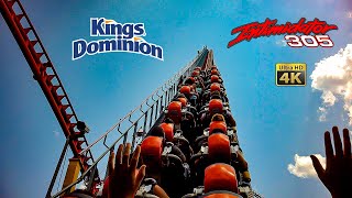 2023 Intimidator 305 Roller Coaster On Ride Back Seat 4K POV Kings Dominion [upl. by Coshow]