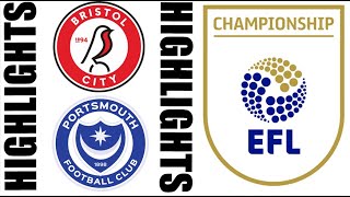 Portsmouth FC vs Bristol City 30 Highlights  EFL Championship 20242025 [upl. by Maxma704]