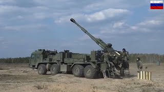 New 2s43 malva selfpropelled howitzer tested by Russia [upl. by Laemsi]