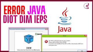 ERROR EXE4JJAVAHOME  Solución  DIOT DIM IEPS [upl. by Ulla]