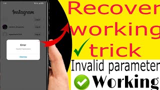 invalid parameters Instagram problem Instagram invalid parameters problem fixed instagram [upl. by Ahsai739]