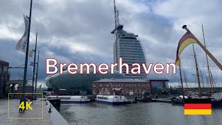 Bremerhaven walking tour 4k  port ships and submarine  Germany walk  sightseeing  travel  city [upl. by Sirkin126]