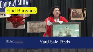 Yard Sale Finds under 8  Prints amp Antique Glass Values by Dr Lori [upl. by Malachi]