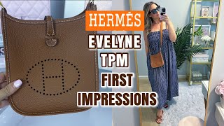 HERMES EVELYNE TPM REVIEW 🍑WHAT FITS MOD SHOTS PROS CONS AND WOULD I RECOMMEND THIS BAG [upl. by Eaned]