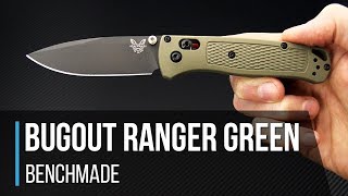 Benchmade Bugout Ranger Green 535GRY1 Overview [upl. by Nodla103]