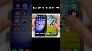 Samsung S24 ultra Vs Poco X6 pro speed test 😈🔥 [upl. by Cranston]