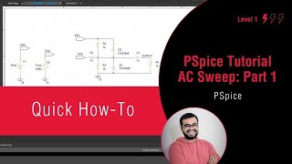 PSpice Simulation Tutorial AC Sweep Analysis Part 1 [upl. by Yerkovich]