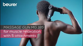 Ergonomic massage gun for muscle relaxation  Beurer MG 185 [upl. by Hgalehs]