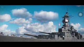 Footage of USS Missouri BB63 firing her main cannon  Modern Warships [upl. by Nahsez]