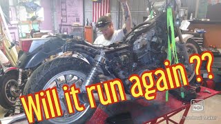 Rebuilding a honda shadow 750 [upl. by Brigham]