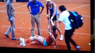 Tennis  Andrea Petkovic horrible injury vs Viktoria Azarenka 26042012 Stuttgart [upl. by Bethanne772]