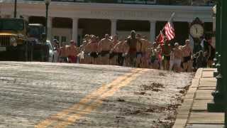 Ohio University Students Run Nearly Naked Mile For Charity [upl. by Karlie336]