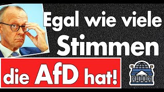 Merz lässt CDU Maske fallen Egal wie viele Stimmen die AfD bekommt es gibt keine Zusammenarbeit [upl. by Ailuj]