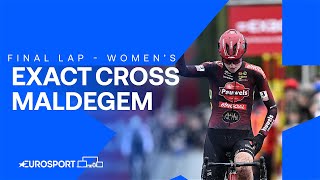 FINAL LAP 🏁  Exact Cross Maldegem 2024 Womens Elite Race  Eurosport Cycling [upl. by Meriel]