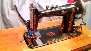 Serviced Antique Household Treadle Sewing Machine 2977632 Minnesota C [upl. by Aihsenal]