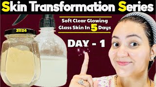 Glass Skin Transformation Series Day 1  Get Clear Healthy Glowing Spotless Glass Skin in 5 Days💕 [upl. by Notkcorb]