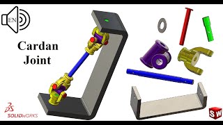 Cardan Joint Assembly SolidWorks Tutorial 2021 step by step Learn from Home D [upl. by Aleda]