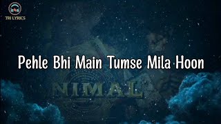 Pehle Bhi Mai Tumse Mila Hu LYRICS  ANIMAL  Vishal Mishra  Ranbir Kapoor Rashmika Mandana [upl. by Aredna213]