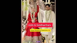 Aditi rao hydri amp Siddharthas grand wedding ceremony 😍❤️bollywood ytshort trendingshorts [upl. by Bebe]