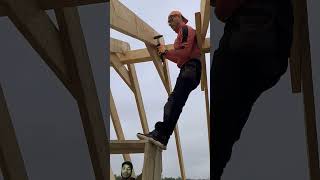 roof diy rafters woodworking construction [upl. by Eelanej]