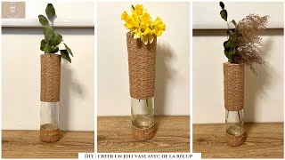 DIY  CREER UNE VASE DESIGN AVEC DE LA RECUP [upl. by Karrie]