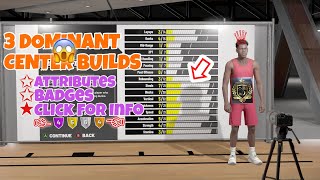 NBA2K19 NEW BUILD METHOD •BEST 3 CENTER BUILDS• 7 Categories Badges amp Attribute Bars [upl. by Ical]