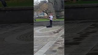 Solo piper in dundee city centreinterupted by a gadgie with a bottle of vodkawelcome to dumpdee [upl. by Nolra]