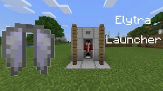 How to make an elytra launcher in Minecraft Bedrock Edition [upl. by Malvino337]