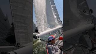 Sailing bumper boats at the start rubbing is racing failed start fleet 163 sailing protest j24 [upl. by Urbana]