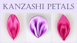 How to make kanzashi petals I Flower petals tutorial [upl. by Ativak]