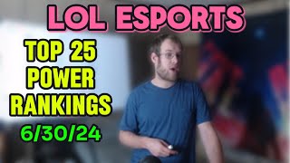 My Lol Esports Top 25 Power Rankings 63024 [upl. by Anyk]