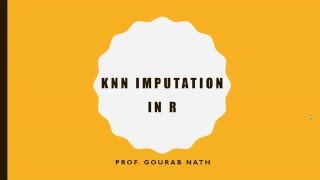 Missing Value  kNN imputation in R [upl. by Annawal]