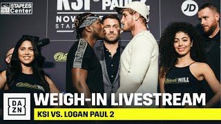 KSI vs Logan Paul 2 Official WeighIn Livestream [upl. by Hew]